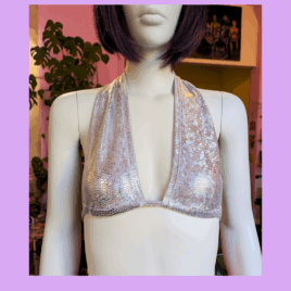 Neckholder Top silver