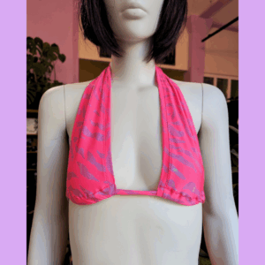 Neckholder Top pink tiger