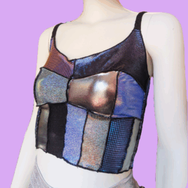 Patchwork Top purple