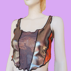 Mesh Top Animal-Print