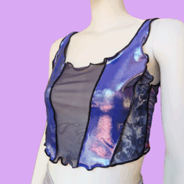 Purple Mesh Top