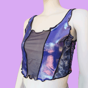 Purple Mesh Top