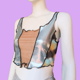Mesh Top turquoise-brown